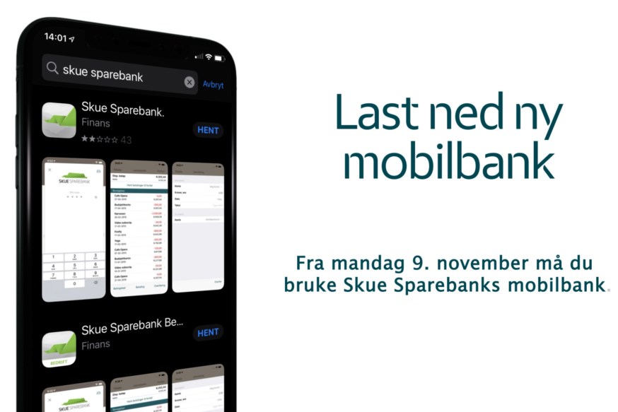 Bytte av mobilbank i Hønefoss