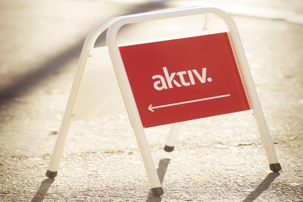 Visningsskilt Aktiv