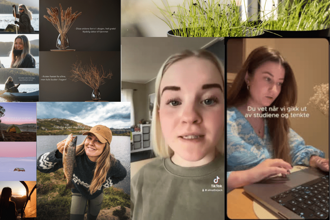 En kollasje av flere bilder som våre SoMe ambassadører har laget